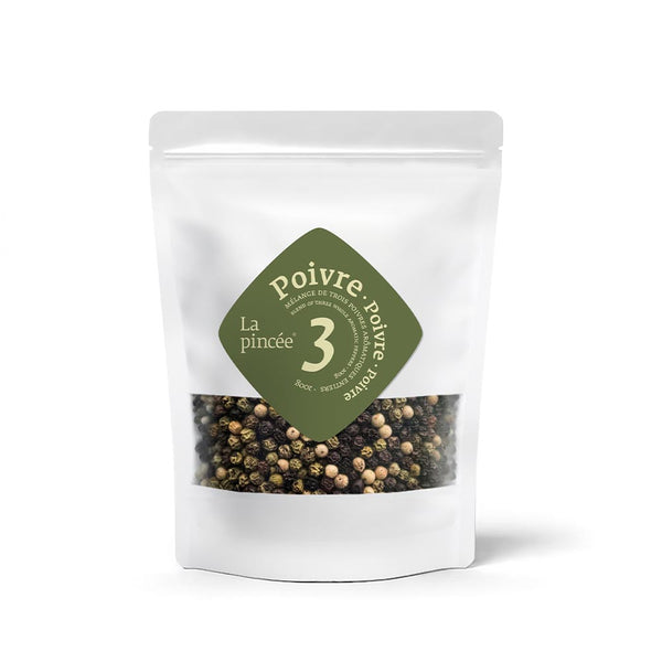 Mélange de 3 poivres aromatiques entiers
