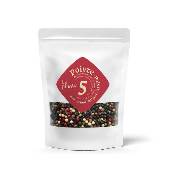Mélange de 5 poivres aromatiques entiers