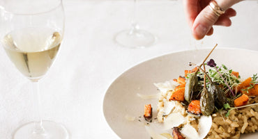 Risotto à la butternut, thym et câprons frits
